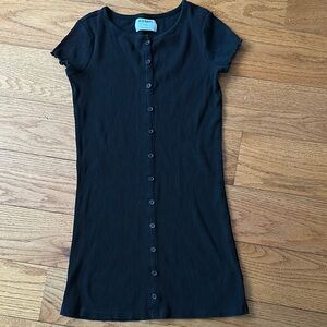 Old Navy Black Button-Down Dress